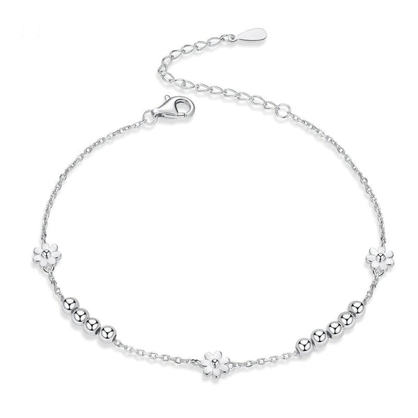 Daisy Flower Chain Bracelet-AstersJewelry