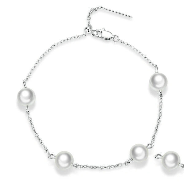 Delicate Shell Pearl Bracelet-AstersJewelry
