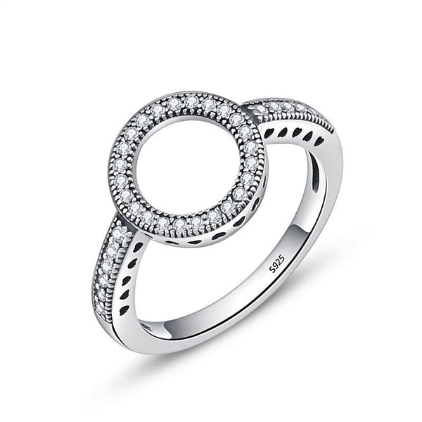 Forever Clear CZ Round Ring-AstersJewelry