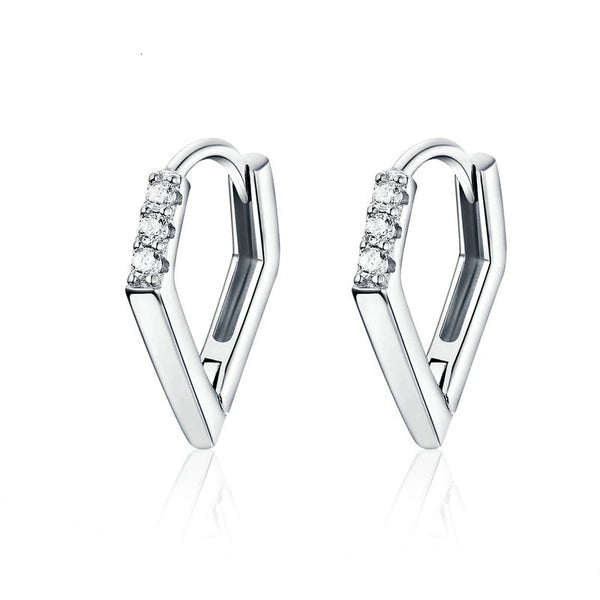 V-Shape Hoop Earrings -AstersJewelry