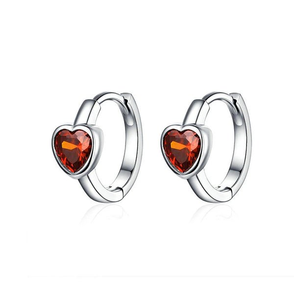 Heart Hoop Earrings -AstersJewelry