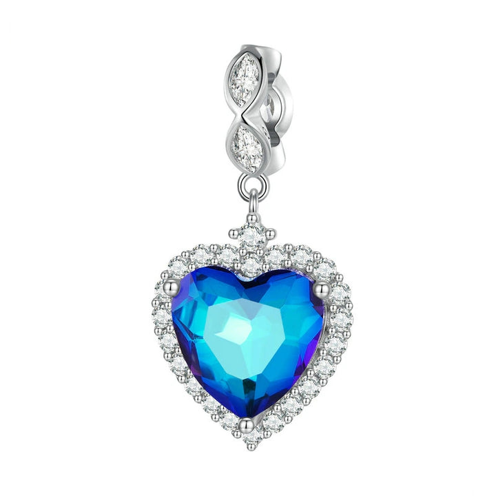 Blue Heart of the Sea Charm-AsterJewelry