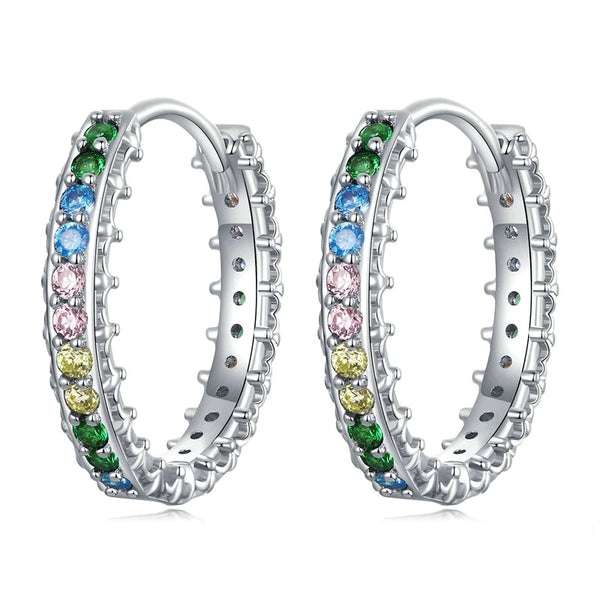 Colorful Hoop Earrings-AstersJewelry