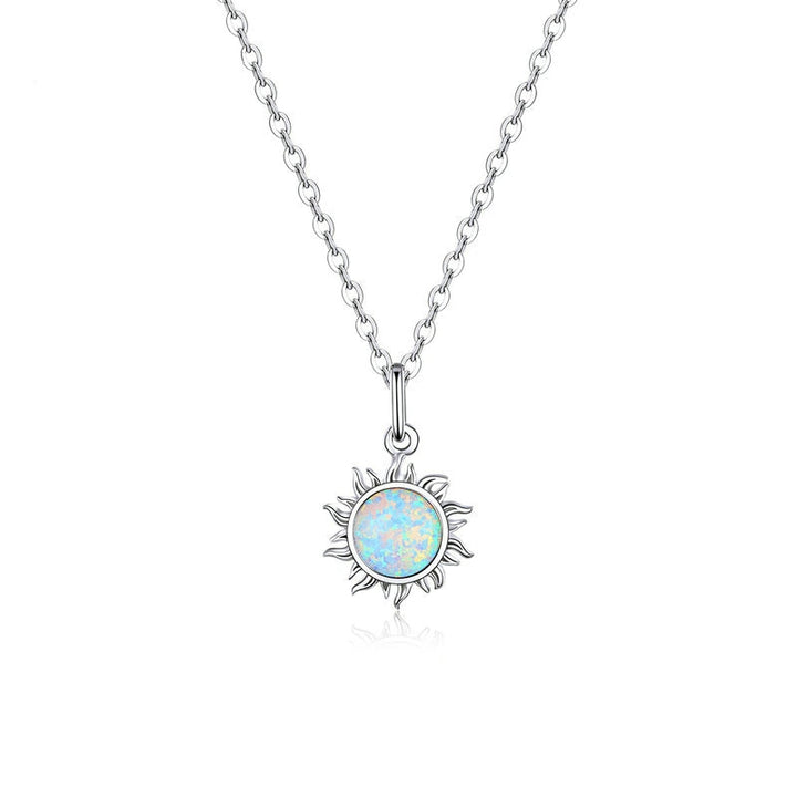 White Opal Apollo Necklace-AstersJewelry