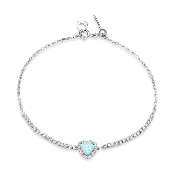 Opal Heart Bracelet -AstersJewelry