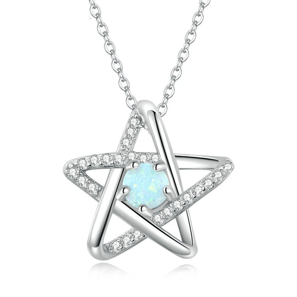 Opal Star Necklace -AstersJewelry