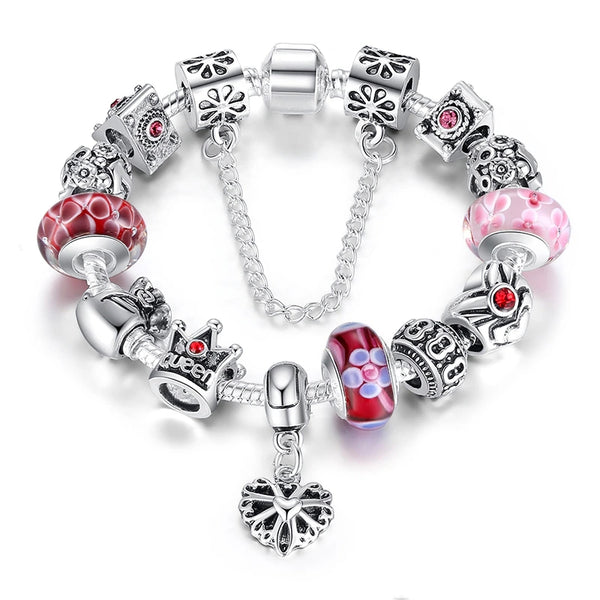 Queen Crown Beads Bracelet-AstersJewelry