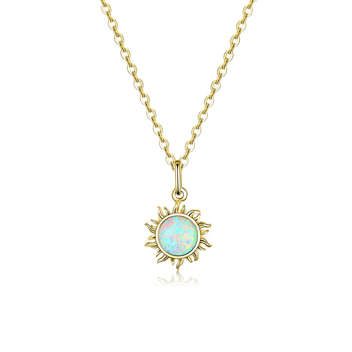 White Opal Apollo Necklace-AstersJewelry
