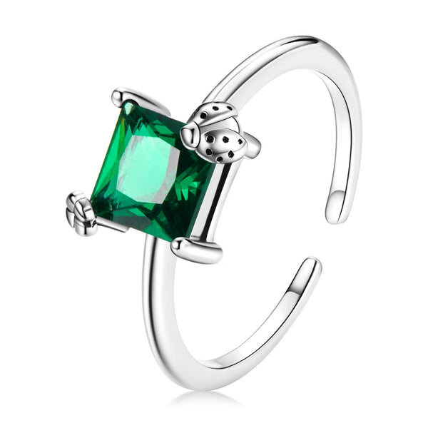 Green Square Ring-AstersJewelry