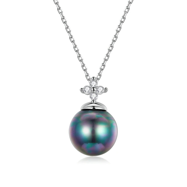 Elegant Black Pearl Necklace-AstersJewelry