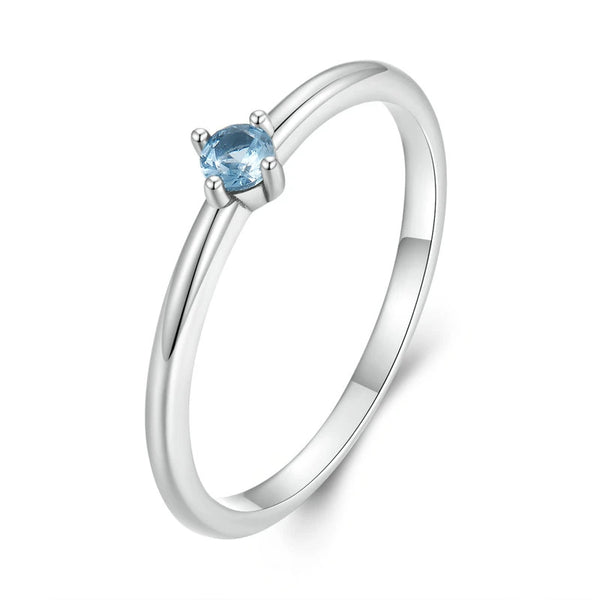  Fine Blue Zircon Ring -AstersJewelry