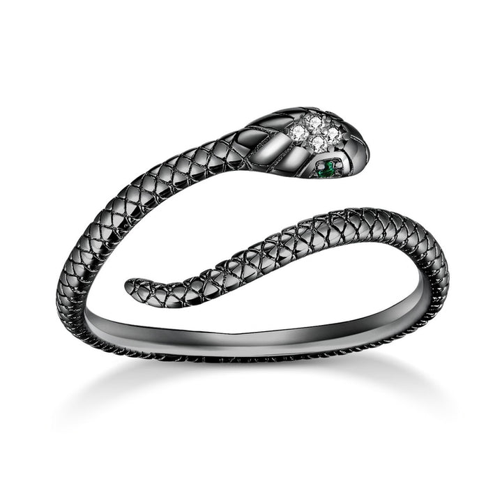 Green Zircon Snake Ring -AstersJewelry