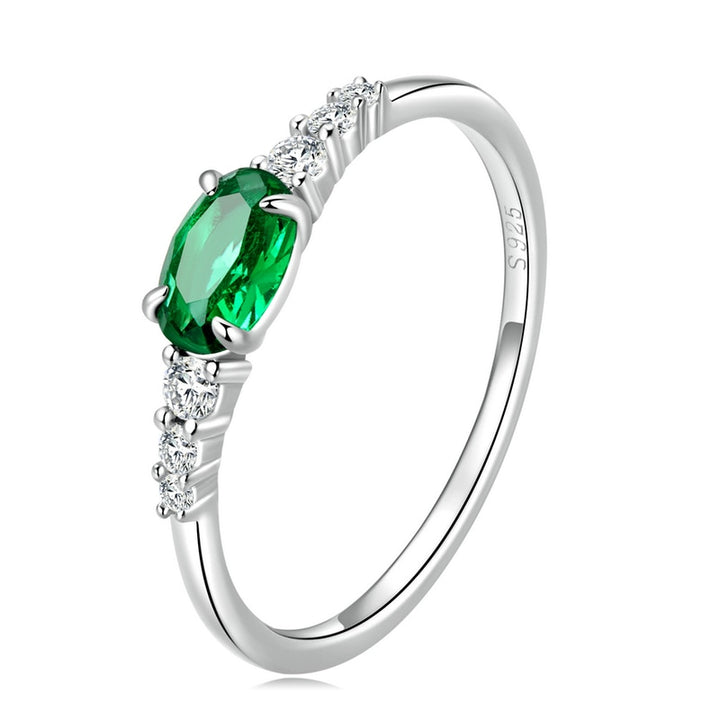 Green Gemstone Ring -AstersJewelry