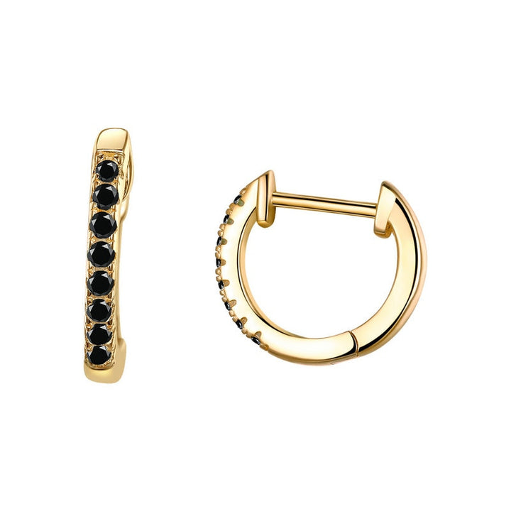 Gold Plated Cubic Zircon Earrings-AstersJewelry